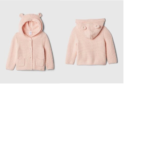 GAP Baby Brannan Bear Cardigan Pink 6-12 Months - Picture 1 of 6
